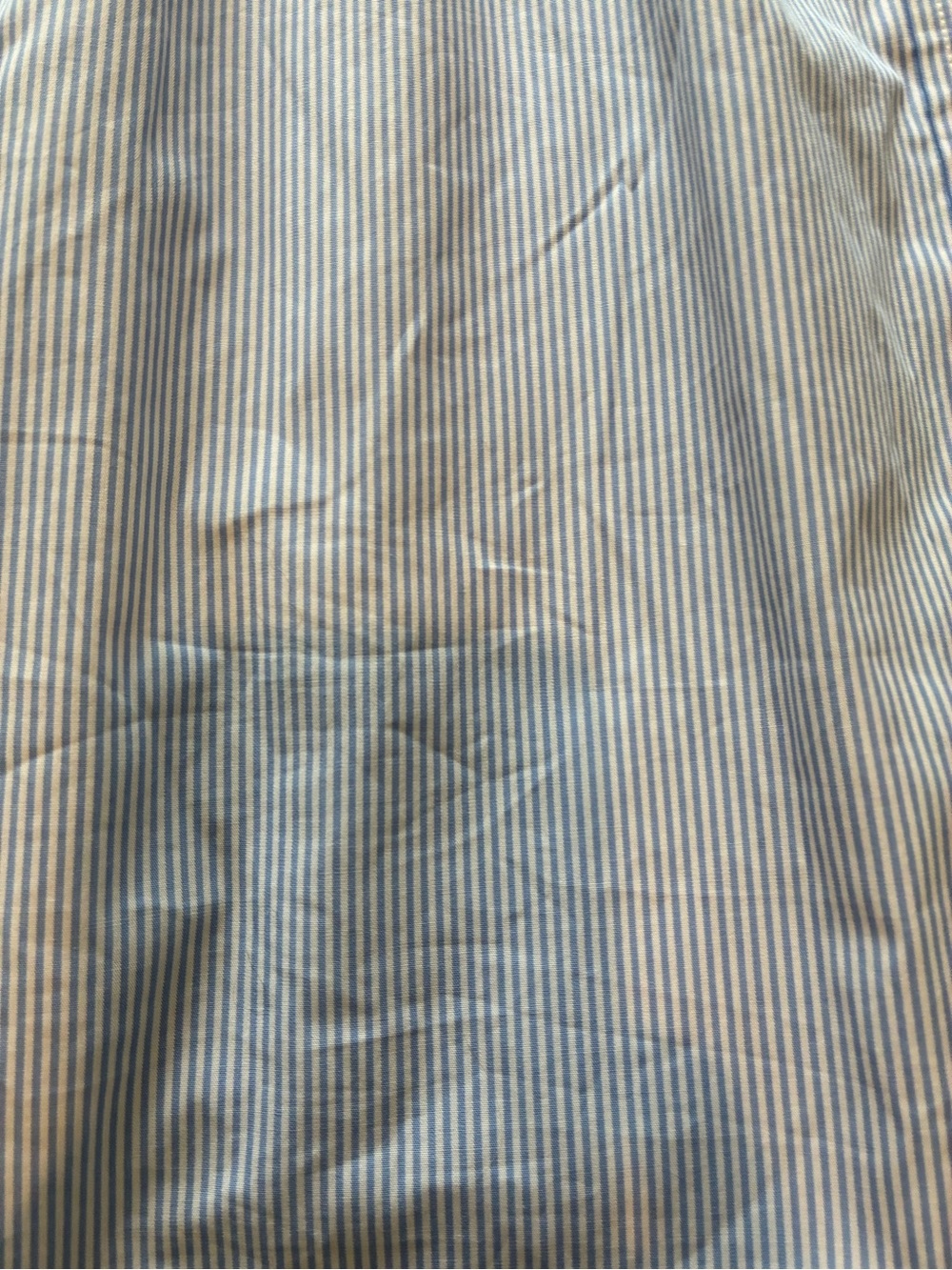 Layered Navy and Light Blue Button-Front Shirt Skirt - Picture 4 of 4